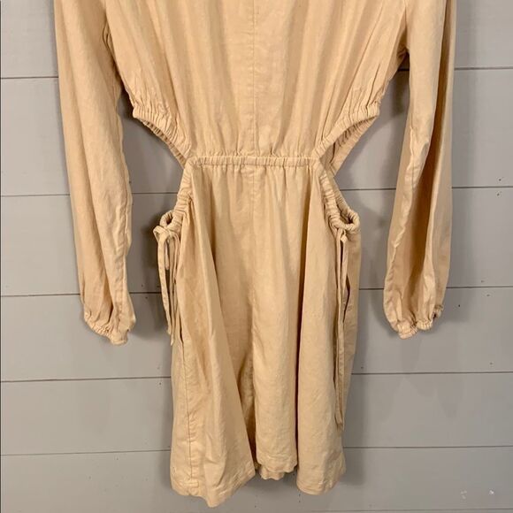 Universal Thread linen/rayon blend spring cutout waist dress with pockets size M - Picture 9 of 12